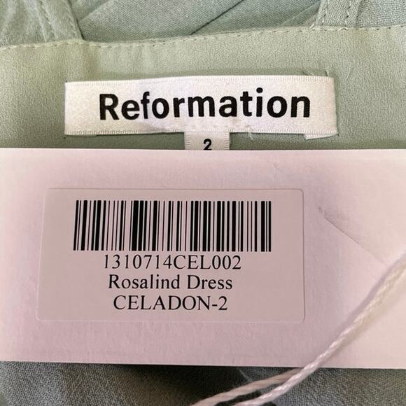 NEW Reformation Green Rosalind Halter Plunge V Cocktail A Line Maxi Dress Size 2 - Picture 8 of 11